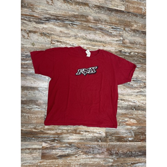 Mens Fox Racing Vintage Y2K T-Shirt Size 2XL Red Motocross MX - Picture 6 of 9